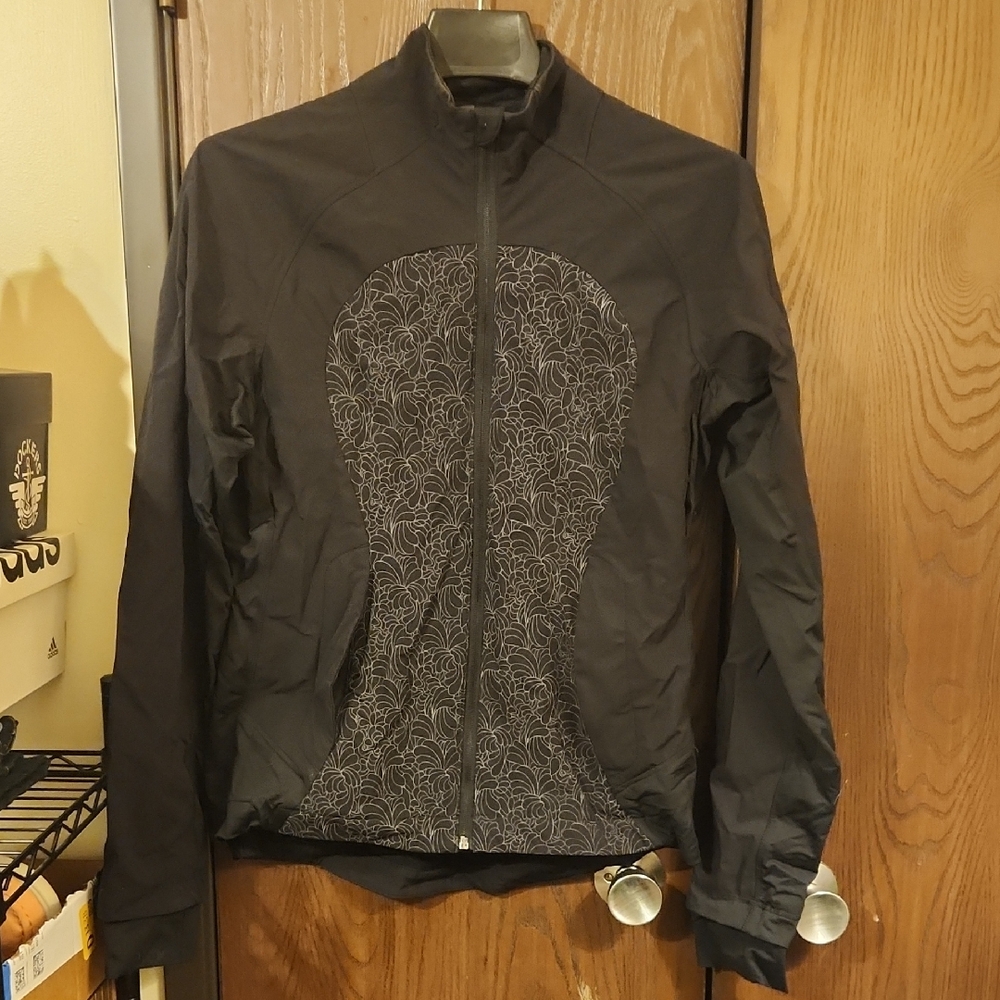 Lululemon Athletica Black Utility Jacket with Intricate Design